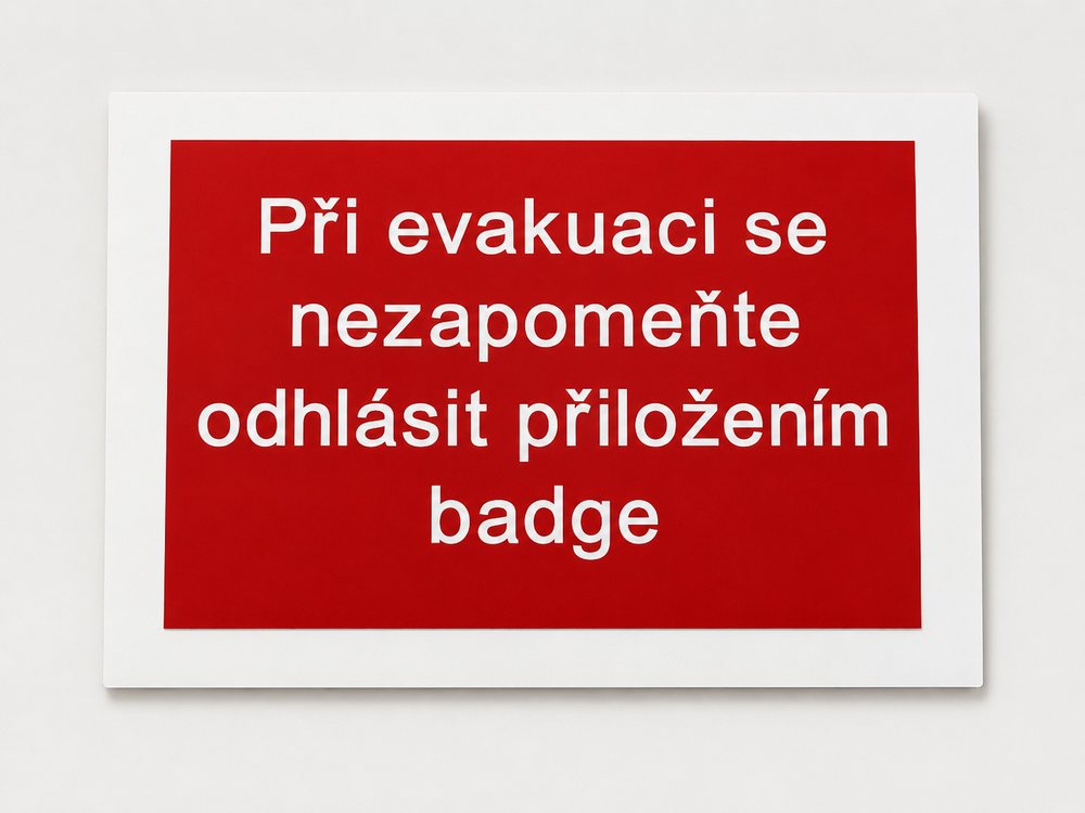 Plastová informační cedulka